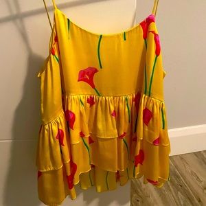 Caroline Constas baby doll silk tank sz. xs